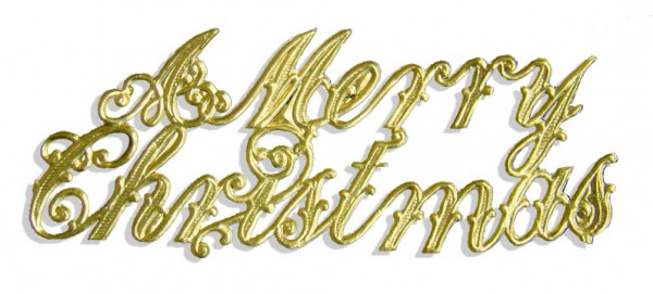 Merry Christmas Set Of 6 pcs. made from Dresden foil paper