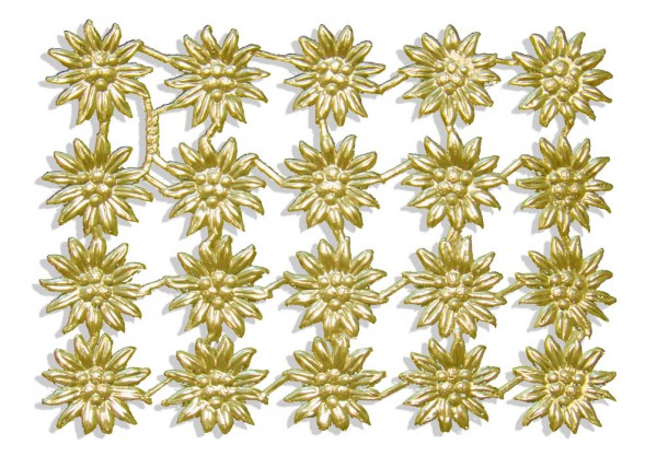 Edelweiss Set Of 20 pcs. made from Dresden foil paper