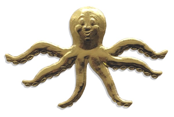 Octopus Set Of 2 pcs. made from Dresden foil paper