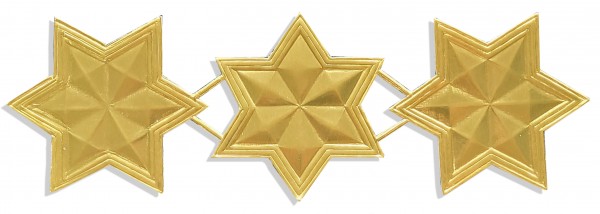 Star Set Of 3 pcs. made from Dresden foil paper