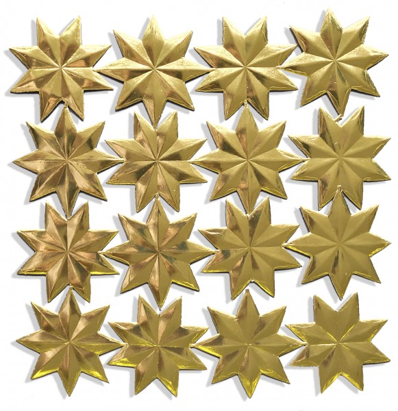 Star Set Of 16 pcs. made from Dresden foil paper